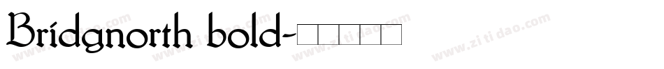 Bridgnorth bold字体转换